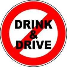 don't drink and drive sign